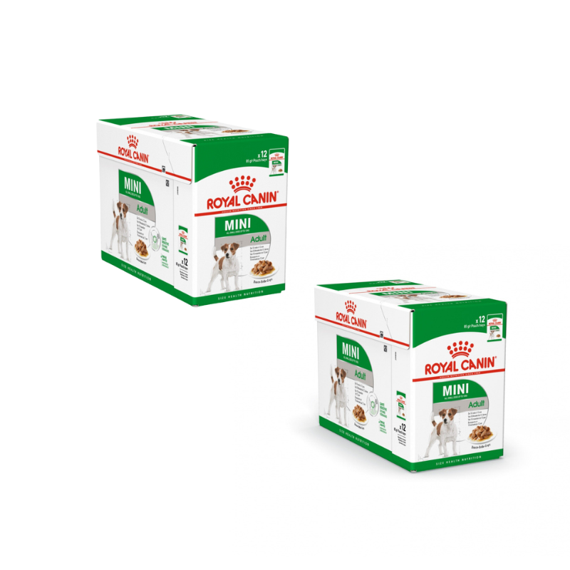 Royal Canin Mini Adult Umido in Salsa per Cani 24x85g Royal Canin Mini Adult Umido in Salsa per Cani 24x85g